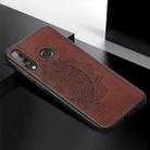 For Huawei P30 Lite & Nova 4E Embossed Mandala Pattern PC + TPU + Fabric Phone Case with Lanyard & Magnetic(Brown) - 2