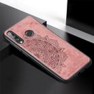 For Huawei P30 Lite & Nova 4E Embossed Mandala Pattern PC + TPU + Fabric Phone Case with Lanyard & Magnetic(Rose Gold) - 2