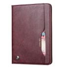 For iPad 10.2 Knead Skin Texture Horizontal Flip Leather Case with Photo Frame & Holder & Card Slots & Wallet(Wine Red) - 1