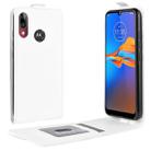 For MOTO E6 Plus   Crazy Horse Vertical Flip Leather Protective Case(White) - 1