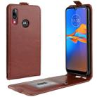 For MOTO E6 Plus   Crazy Horse Vertical Flip Leather Protective Case(Brown) - 1
