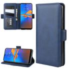 For MOTO E6 Plus   Wallet Stand Leather Cell Phone Case with Wallet & Holder & Card Slots(Dark Blue) - 1