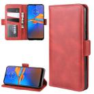 For MOTO E6 Plus   Wallet Stand Leather Cell Phone Case with Wallet & Holder & Card Slots(Red) - 1