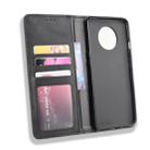 For OnePlus 7T  Magnetic Buckle Retro Crazy Horse Texture Horizontal Flip Leather Case  , with Holder & Card Slots & Photo Frame(Black) - 5