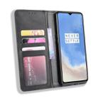 For OnePlus 7T  Magnetic Buckle Retro Crazy Horse Texture Horizontal Flip Leather Case  , with Holder & Card Slots & Photo Frame(Black) - 6
