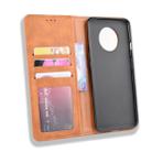 For OnePlus 7T  Magnetic Buckle Retro Crazy Horse Texture Horizontal Flip Leather Case  , with Holder & Card Slots & Photo Frame(Brown) - 5