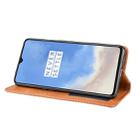 For OnePlus 7T  Magnetic Buckle Retro Crazy Horse Texture Horizontal Flip Leather Case  , with Holder & Card Slots & Photo Frame(Brown) - 7