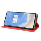 For OnePlus 7T  Magnetic Buckle Retro Crazy Horse Texture Horizontal Flip Leather Case  , with Holder & Card Slots & Photo Frame(Red) - 7
