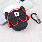 For Apple AirPods 1/2  Generation Universal Headphone Devil Bluetooth Headphone Protective Case(Black) - 1