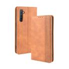 For Oppo Realme XT / Realme X2 / K5   Magnetic Buckle Retro Crazy Horse Texture Horizontal Flip Leather Case with Holder & Card Slots & Photo Frame(Brown) - 1