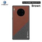 For Huawei Mate 30 Pro PINWUYO Rong Series  Shockproof PC + TPU+ Chemical Fiber Cloth Protective Cover(Brown) - 1