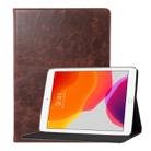 For Apple iPad 10.2 ENKAY Stand Folio Cover Leather Smart Case with Auto Sleep / Wake-up Function(Dark Brown) - 1