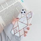 For iPhone 11 Pro Max Plating Colorful Geometric Pattern Mosaic Marble TPU Mobile Phone Case(White PJ3) - 1