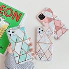 For iPhone 11 Pro Max Plating Colorful Geometric Pattern Mosaic Marble TPU Mobile Phone Case(Purple PJ4) - 4