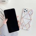 For iPhone 11 Pro Max Plating Colorful Geometric Pattern Mosaic Marble TPU Mobile Phone Case(Purple PJ4) - 8