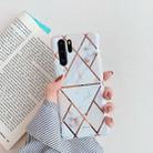 For Huawei P30 Pro   Plating Colorful Geometric Pattern Mosaic Marble TPU Mobile Phone Case(White PJ3) - 1