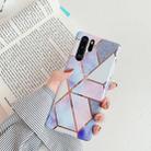 For Huawei P30 Pro   Plating Colorful Geometric Pattern Mosaic Marble TPU Mobile Phone Case(Purple PJ4) - 1