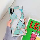 For Galaxy Note 10 Pro  Plating Colorful Geometric Pattern Mosaic Marble TPU Mobile Phone Case(Green PJ2) - 1