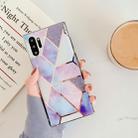 For Galaxy Note 10 Pro  Plating Colorful Geometric Pattern Mosaic Marble TPU Mobile Phone Case(Purple PJ4) - 1