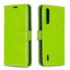 For Xiaomi Mi 9 Lite / CC9 Crazy Horse Texture Horizontal Flip Leather Case with Holder & Card Slots & Wallet & Photo Frame(Green) - 1