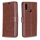 For Galaxy A10s  Crazy Horse Texture Horizontal Flip Leather Case with Holder & Card Slots & Wallet & Photo Frame(Brown) - 1