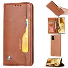 For Galaxy S20+ Knead Skin Texture Horizontal Flip Leather Case with Photo Frame & Holder & Card Slots & Wallet(Brown) - 1