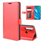 For OPPO Realme 5 Pro R64 Texture Single Fold Horizontal Flip Leather Case with Holder & Card Slots & Wallet(Red) - 1