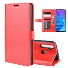 For OPPO Realme 5    R64 Texture Single Fold Horizontal Flip Leather Case with Holder & Card Slots & Wallet(Red) - 1