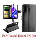 For Huawei Honor 9X Pro Crazy Horse Texture Horizontal Flip Leather Case with Holder & Card Slots & Wallet & Photo Frame(Black) - 1