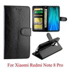 For Xiaomi Redmi Note 8 Pro Crazy Horse Texture Horizontal Flip Leather Case with Holder & Card Slots & Wallet & Photo Frame(Black) - 1