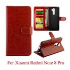 For Xiaomi Redmi Note 8 Pro Crazy Horse Texture Horizontal Flip Leather Case with Holder & Card Slots & Wallet & Photo Frame(Brown) - 1