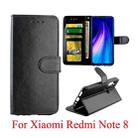 For Xiaomi Redmi Note 8 Crazy Horse Texture Horizontal Flip Leather Case with Holder & Card Slots & Wallet & Photo Frame(Black) - 1