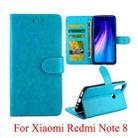 For Xiaomi Redmi Note 8 Crazy Horse Texture Horizontal Flip Leather Case with Holder & Card Slots & Wallet & Photo Frame(Baby Blue) - 1