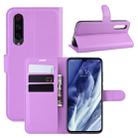 For Xiaomi 9 Pro Litchi Texture Horizontal Flip Leather Case with Wallet & Holder & Card Slots(Purple) - 1