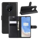 For Oneplus 7T  Litchi Texture Horizontal Flip Leather Case with Wallet & Holder & Card Slots(Black) - 3