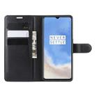 For Oneplus 7T  Litchi Texture Horizontal Flip Leather Case with Wallet & Holder & Card Slots(Black) - 9