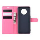 For Oneplus 7T  Litchi Texture Horizontal Flip Leather Case with Wallet & Holder & Card Slots(Rose red) - 8