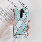 For Xiaomi Note 8 Pro  Plating Colorful Geometric Pattern Mosaic Marble TPU Mobile Phone Case(Green PJ2) - 1