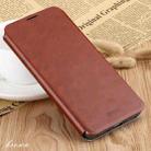 For Xiaomi RedMi 8A MOFI Rui Series Classical Leather Flip Leather Case With Bracket Embedded Steel Plate All-inclusive(Brown) - 1