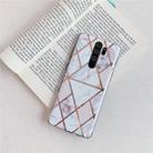 For Xiaomi Redmi Note 8 Pro Plating Colorful Geometric Pattern Mosaic Marble TPU Mobile Phone Case(White PJ3) - 1