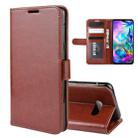 For LG G8X ThinQ   R64 Texture Single Fold Horizontal Flip Leather Case with Holder & Card Slots & Wallet(Brown) - 1