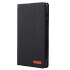 For Galaxy Tab A8.0  T290 / T295 (2019) Cloth Teature Horizontal Flip PU Leather Case with with Holder & Card Slots(Black) - 1