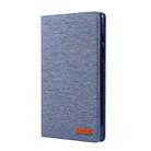 For Galaxy Tab A8.0  T290 / T295 (2019) Cloth Teature Horizontal Flip PU Leather Case with with Holder & Card Slots(Deep Blue) - 1