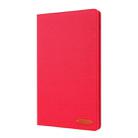 For Galaxy Tab a 10.1 (2019) T510 /T515 Cloth Teature Horizontal Flip PU Leather Case with with Holder & Card Slots(Red) - 1