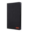 For Galaxy Tab S6 / T860 / T865 Cloth Teature Horizontal Flip PU Leather Case with with Holder & Card Slots & Pen Slot(Black) - 1