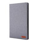 For Galaxy Tab S6 / T860 / T865 Cloth Teature Horizontal Flip PU Leather Case with with Holder & Card Slots & Pen Slot(Gray) - 1