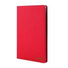 For Galaxy Tab S6 / T860 / T865 Cloth Teature Horizontal Flip PU Leather Case with with Holder & Card Slots & Pen Slot(Red) - 1