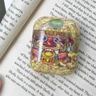 For Apple AirPods 1/2 Generation Glossy Colorful Exquisite Pattern Bluetooth Headset Case(Yellow Cat) - 1