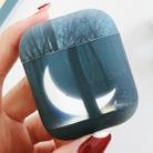 For Apple AirPods 1/2 Generation Glossy Colorful Exquisite Pattern Bluetooth Headset Case(Moon) - 1