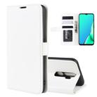 For OPPO A9 (2020)  R64 Texture Single Fold Horizontal Flip Leather Case with Holder & Card Slots & Wallet(White) - 1